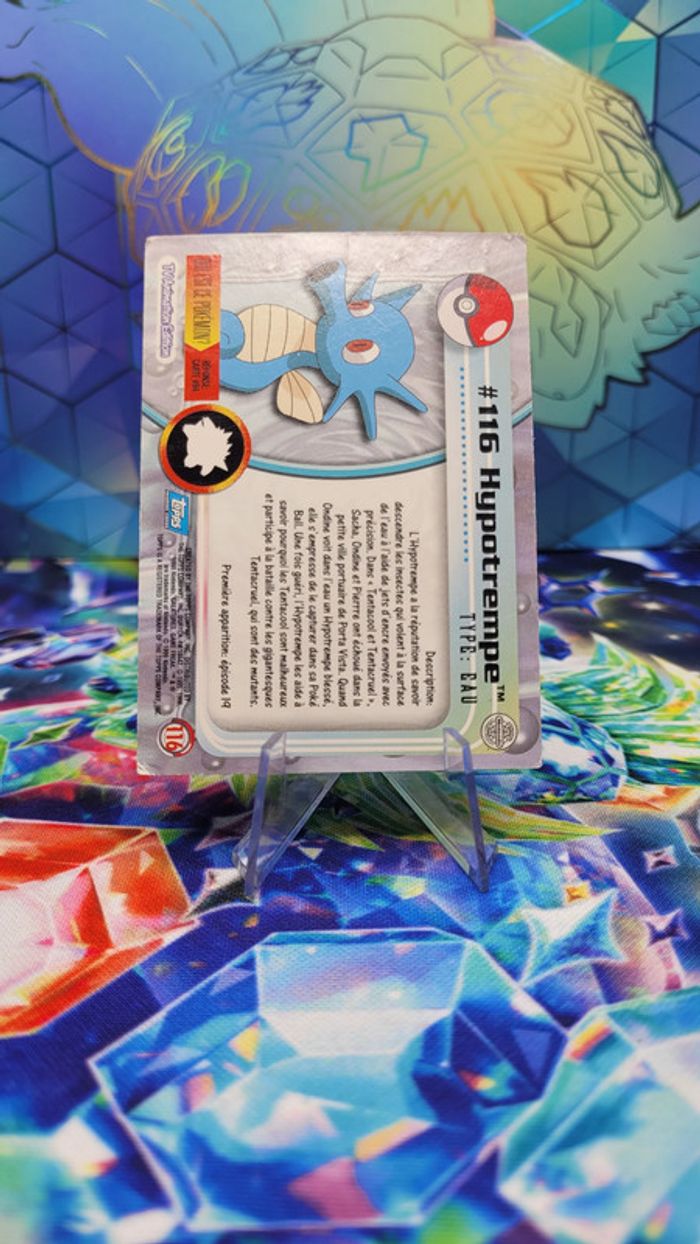 Carte Pokémon Topps n°116 Hypotrempe Series 1 FR - photo numéro 2