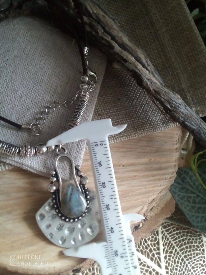 Collier pierre de labradorite naturelle - photo numéro 4