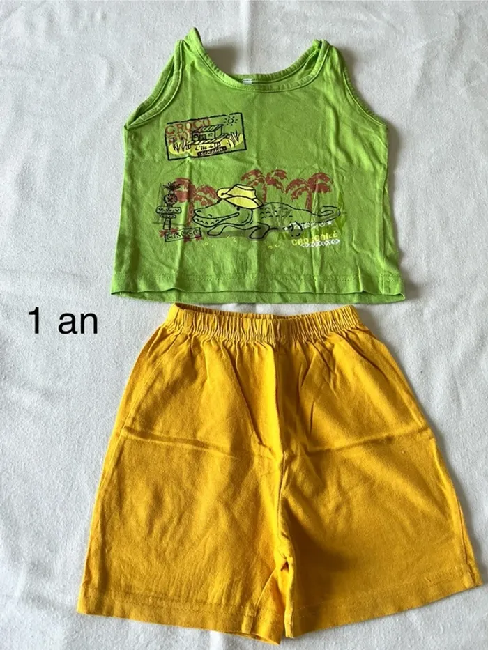 Ensemble short et t-shirt 1 an