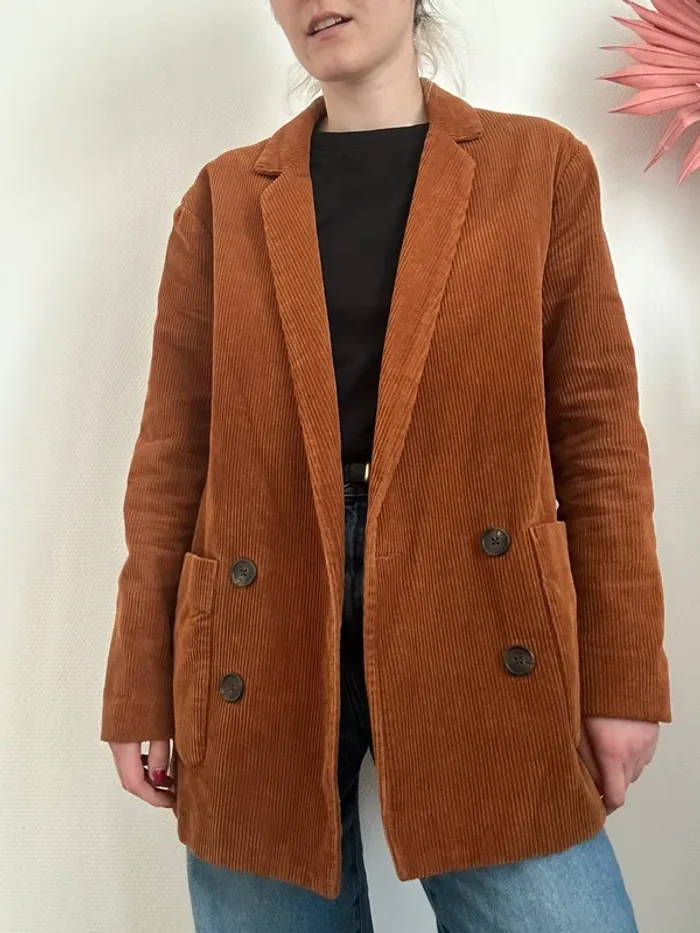 Blazer en velours côtelé vintage - photo numéro 2