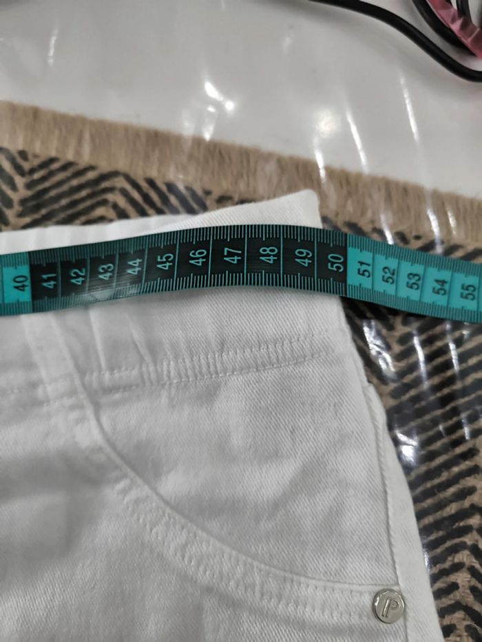 Pantacourt promiss taille 50 blanc neuf - photo numéro 6