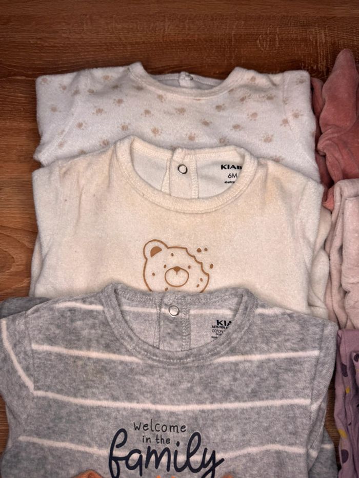 🌷Lot de 9 pyjamas bébé fille taille 6 mois🌷 - photo numéro 2