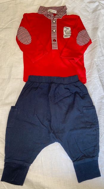 Ensemble haut absorba et pantalon Bout’chou  1 mois