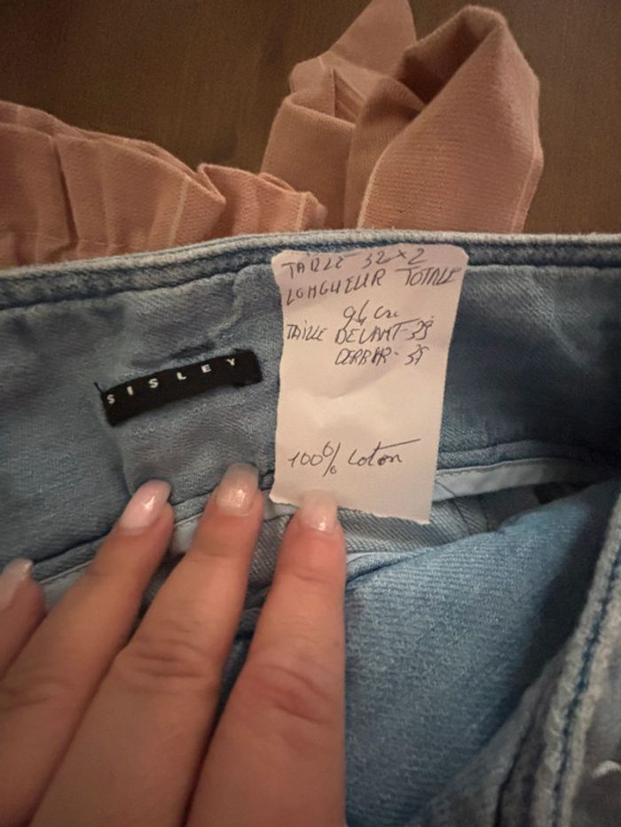 💙 très beau pantalon taille haute - Sisley - T36 - photo numéro 5