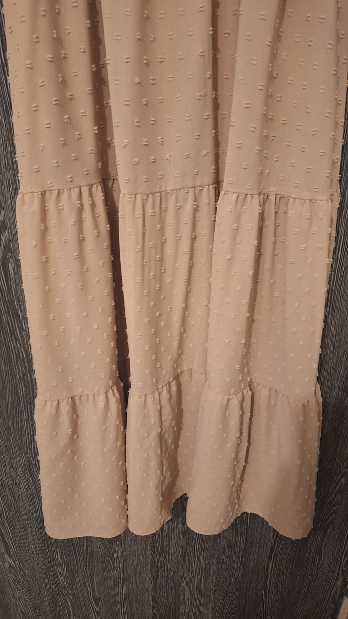 Robe longue bohème beige à dentelle - photo numéro 5