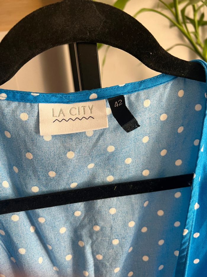 Robe à pois bleu et blanche - photo numéro 3