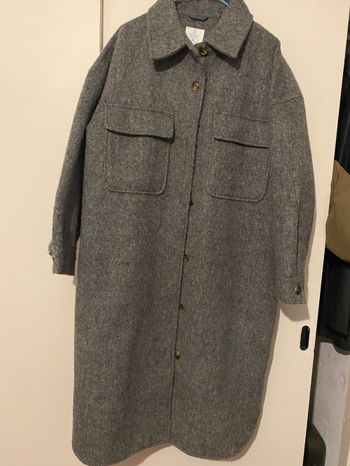 Veste longue en moumoute