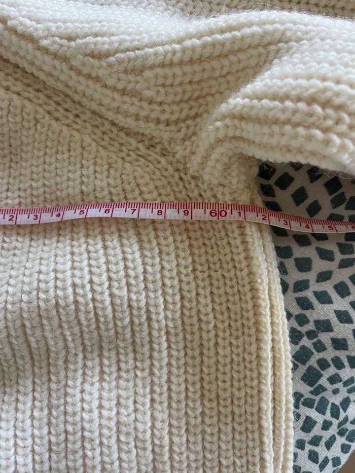 Magnifique robe pull hiver grosse maille écru neuve avec étiquette - photo numéro 3