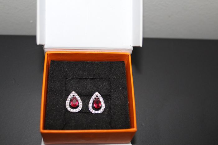 Boucles d'oreilles argent /oxydes de zirconium - photo numéro 2