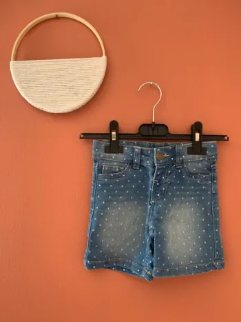 ⭐ Short en jean fille à étoiles – 3 ans / 96 cm – LH