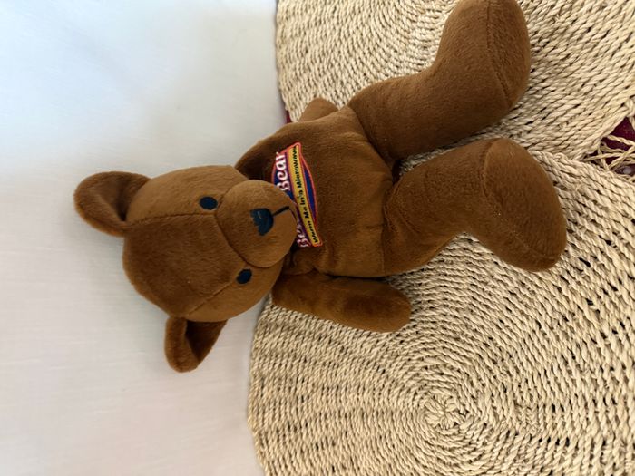 Doudou peluche micro ondable ours marron Beddy Bear - photo numéro 1
