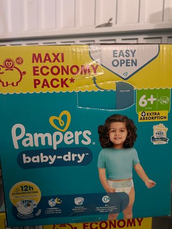 1 carton pampers baby dry t6+