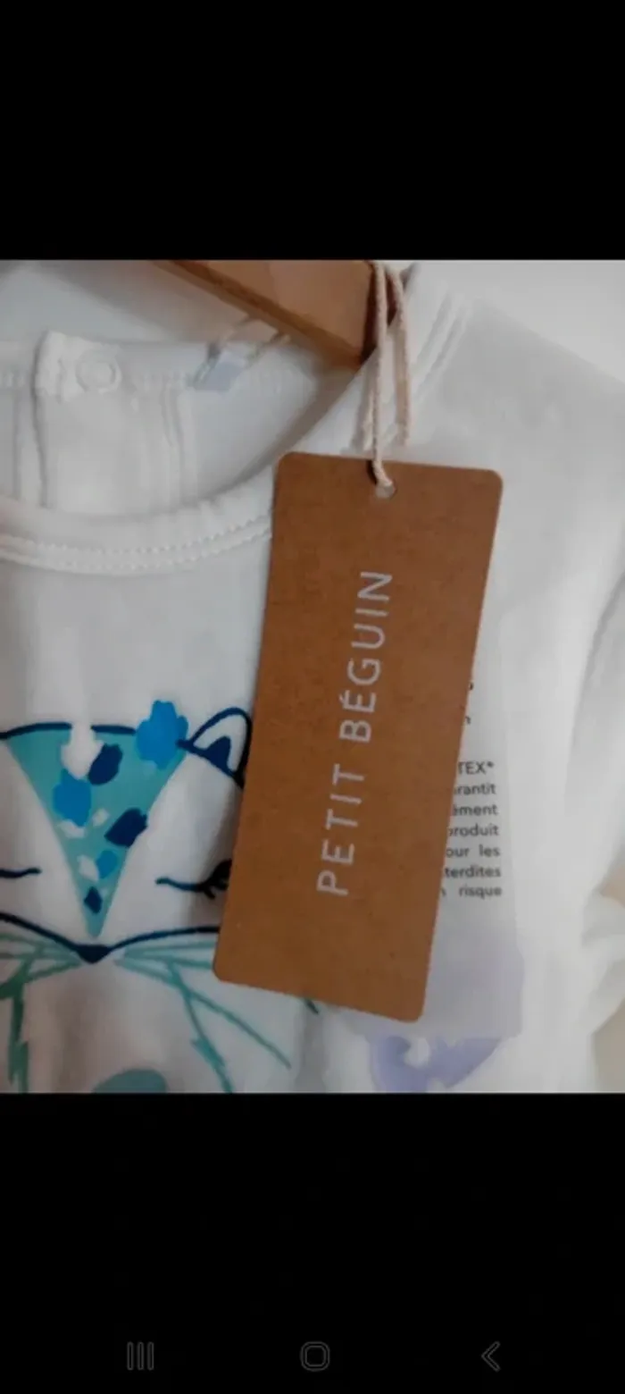 Pyjama Bébé en velours Petit Béguin - photo numéro 3