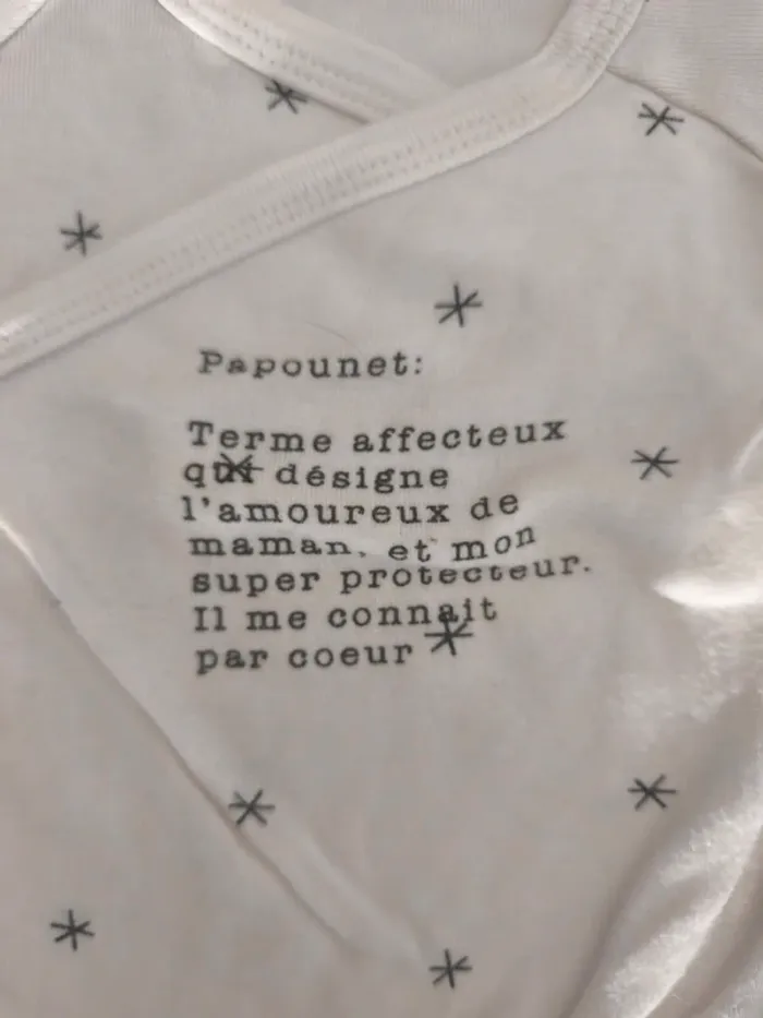 Lot de deux body blanc avec inscription mignonne - photo numéro 3
