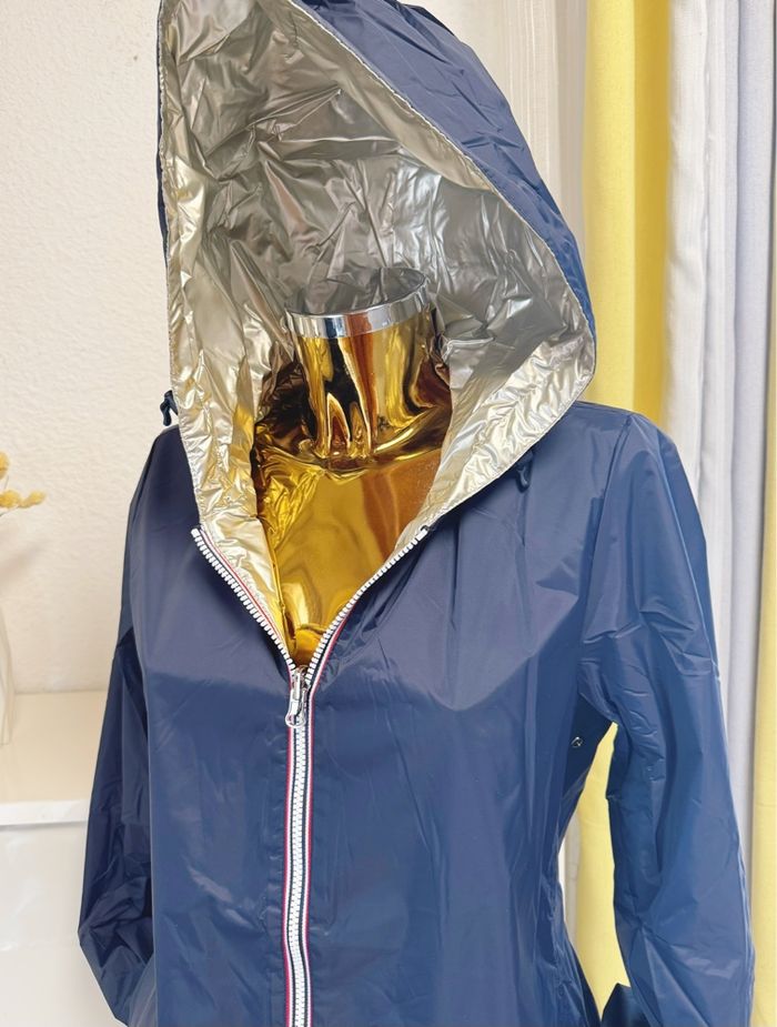 Veste long mi saison marine doré taille L 🌸 - photo numéro 2