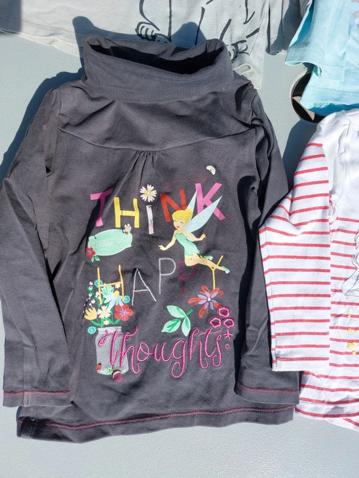Lot 3 t-shirts manches longues 1 sous pull disney - photo numéro 2