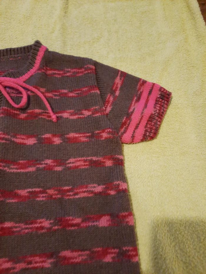 Gilet tricoté manches courtes 12 ans - photo numéro 2