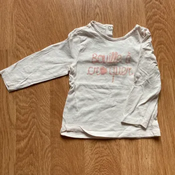 T-shirt manche longue rose pâle