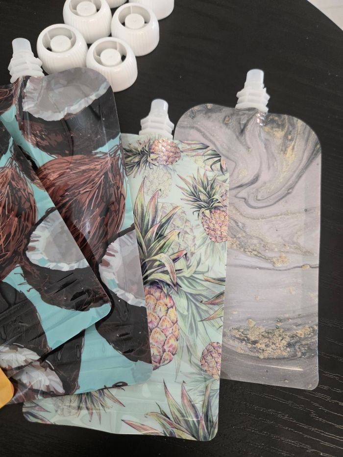 LOT 6 Gourdes Réutilisables TWISTSHAKE 220ml - NEUF - Sans BPA - Fruits & Designs - photo numéro 4