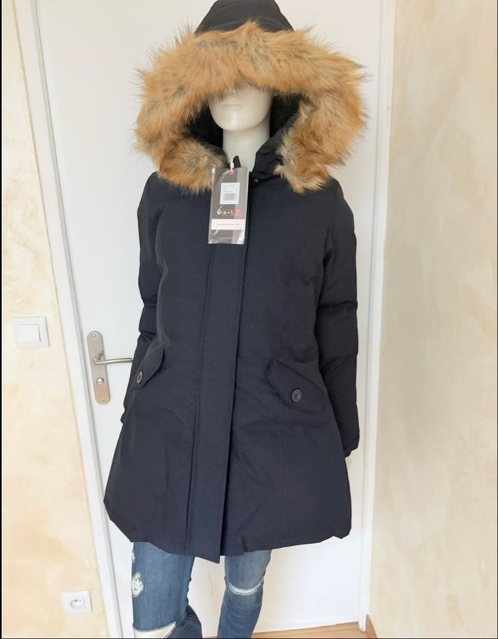 Parka femme Geographical Norway – Taille M / 38 – Bleu nuit – Neuf avec étiquette