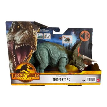 Jurassic World Dinosaure articulé Tricératops avec son code ADN scannable HDX40