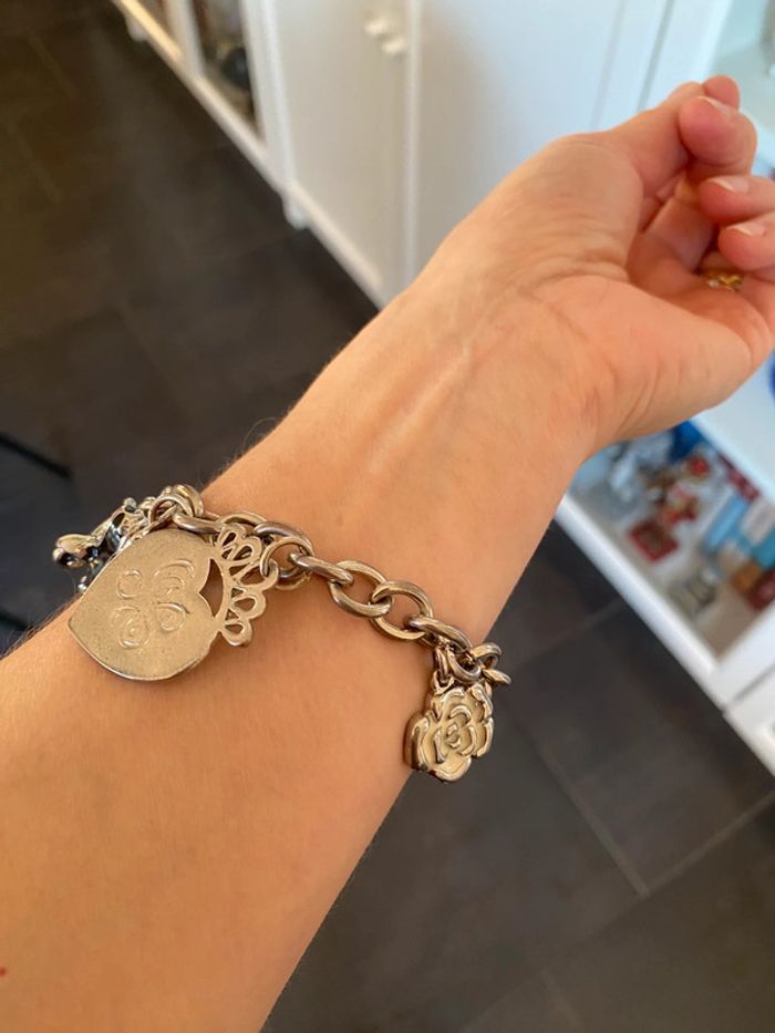 Bracelet avec charms en métal argenté - photo numéro 2
