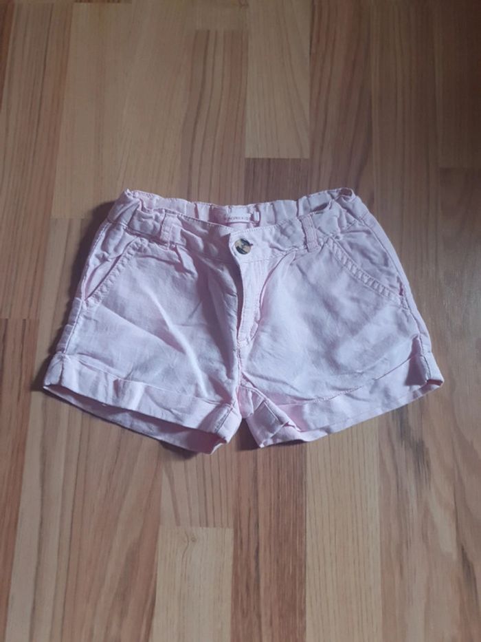 short coton monoprix rose 4 ans