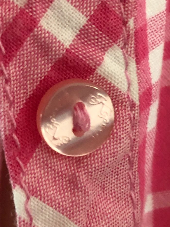 Chemise  kaporal  taille small /36 rose blanc strass - photo numéro 9