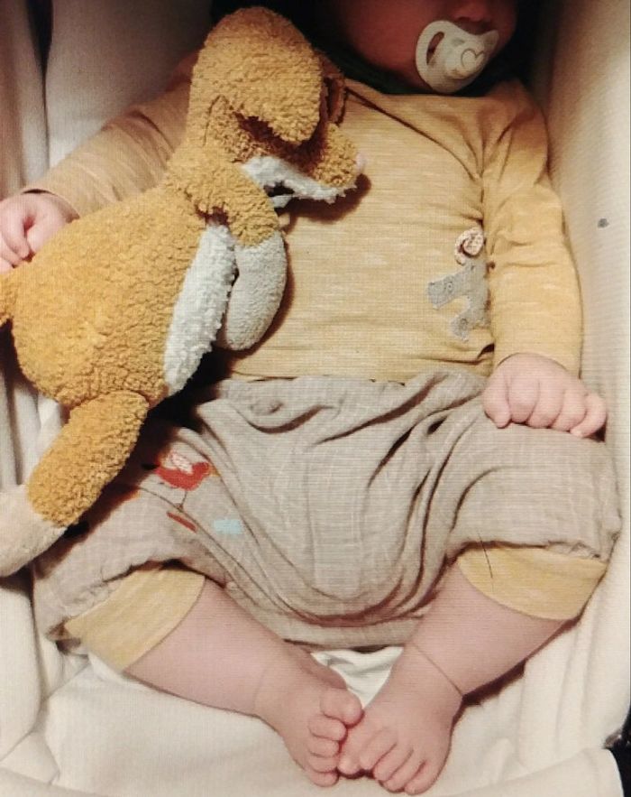 Ensemble 2 pantalons-t.shirt Moulin Roty les Papoums 3 mois