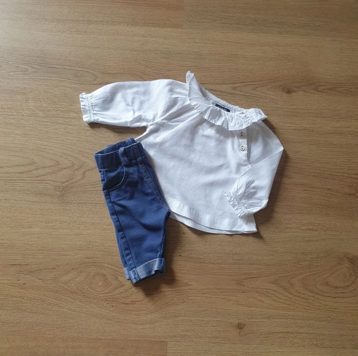 đź©· Ensemble chemisier jegging 1 mois Kiabi #emyfleury_1moisfille