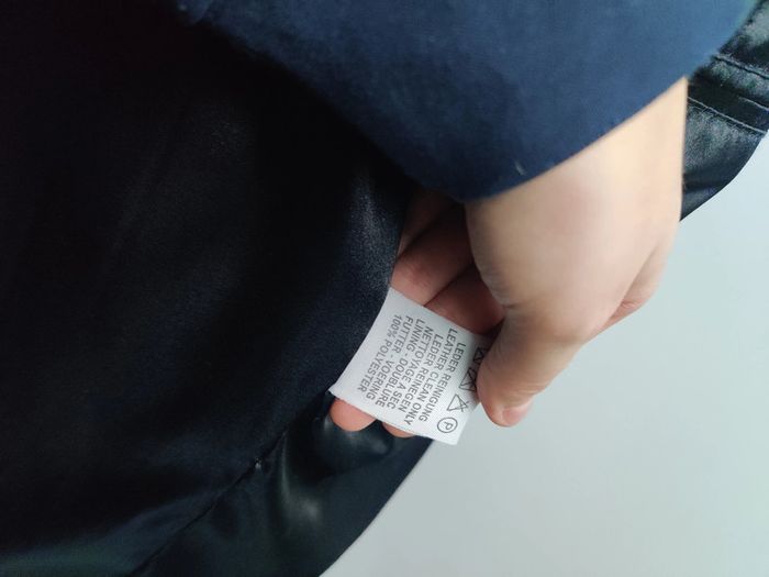 Veste noir en cuir d'agneau L - photo numéro 7