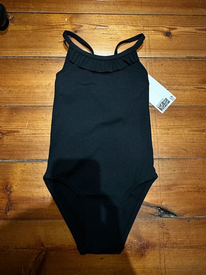 Maillot de bain côtelé noir h&m neuf 2/4a