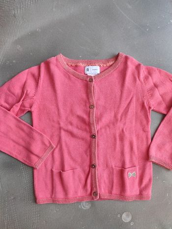 Gilet fille rose fushia 3 ans