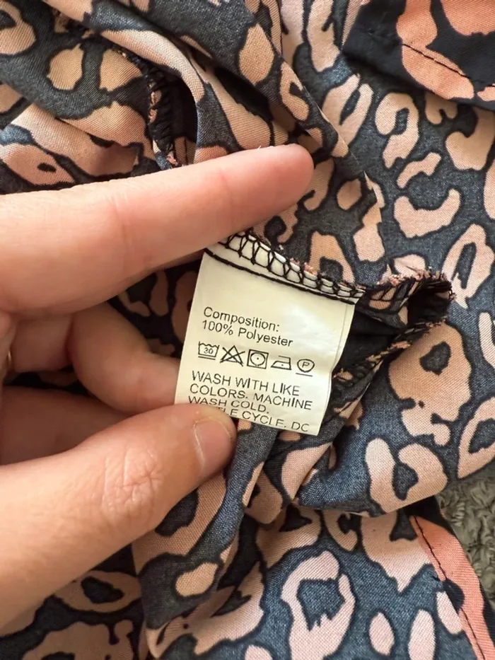 Jupe longue ouvert sur le coter taille haute motif léopard orange et noir (38) - photo numéro 6