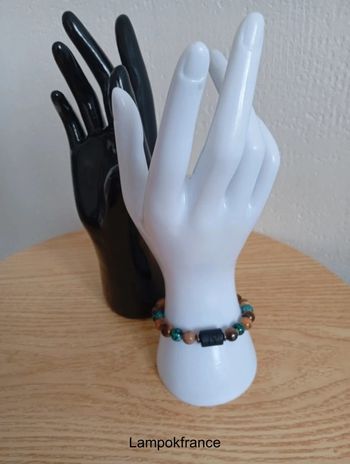 Signe de zodiaque lion bracelet en pierres naturelles malachite constellation