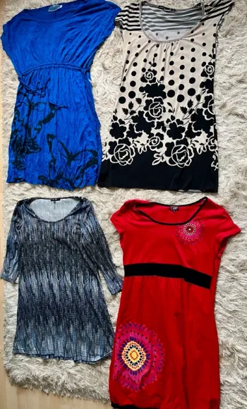 Lot de 4 robes vintage taille L - idéal revente friperie