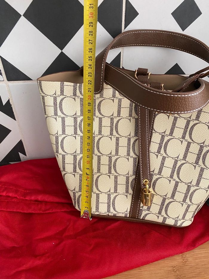 Sac à main jacquard lettres avec cadenas - photo numéro 8