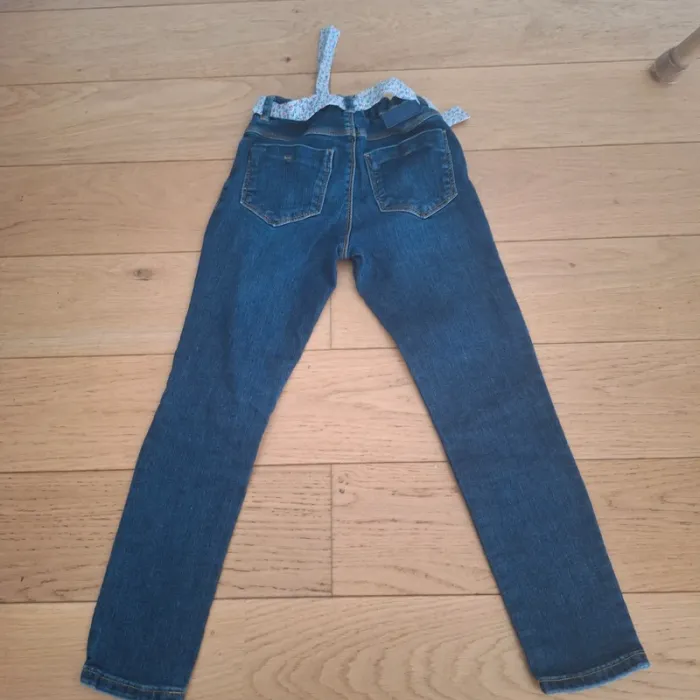 Pantalon jean ceinturé okaidi 9 ans skinny - photo numéro 3
