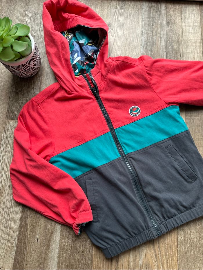 - Veste imperméable réversible Boboli - 6 ans - Très bon état - photo numéro 2