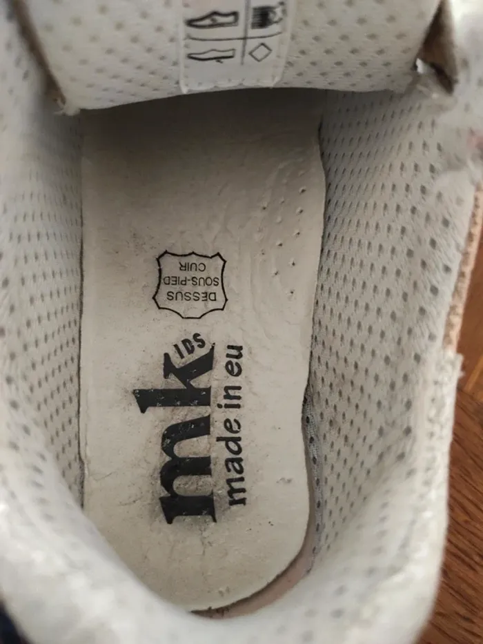 Baskets cuir mkids très bon état - photo numéro 7