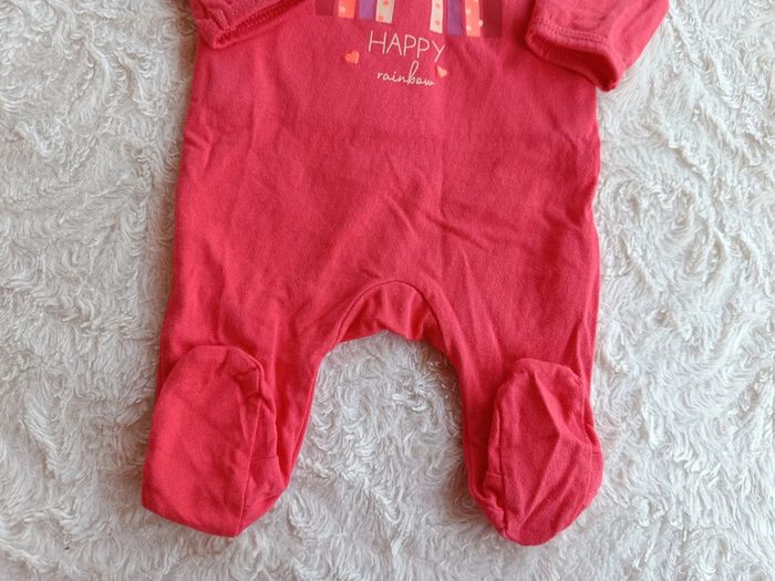 Pyjama été léger Fille 1 mois Arc en ciel happy rainbow Kiabi Eco conception 100% coton bio - photo numéro 4