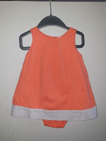 Robe bodie integré corail 6 mois