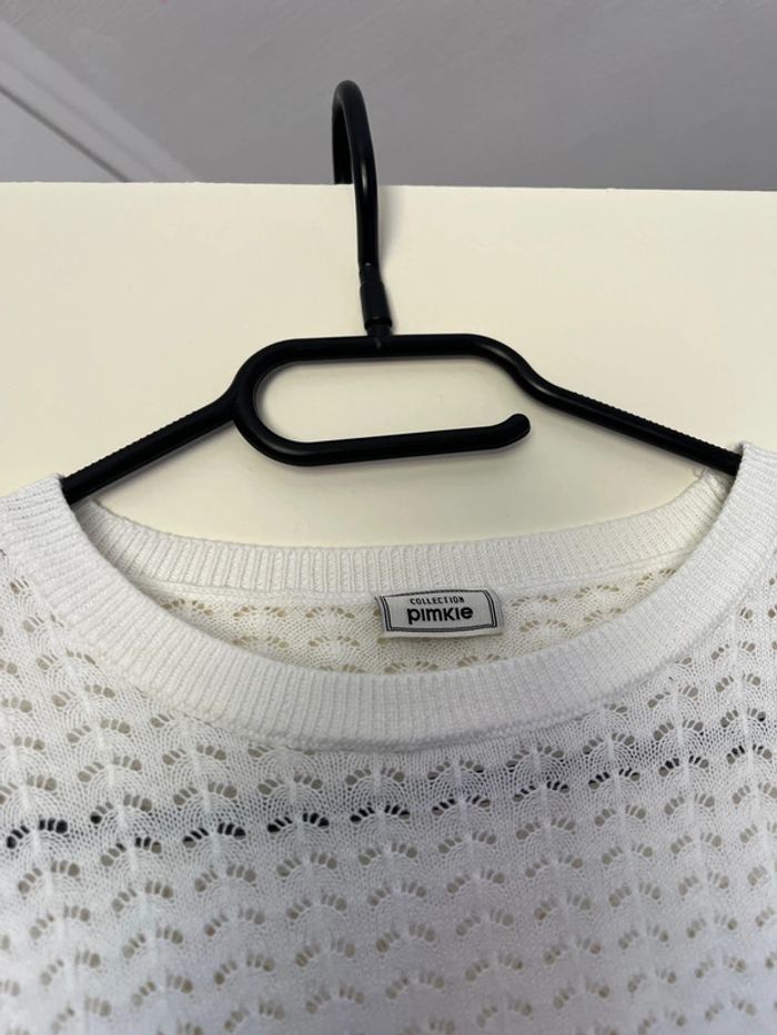 T-shirt pimkie , blanc, transparent, taille S - photo numéro 2