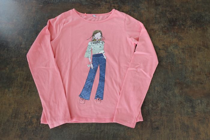 T-shirt sequins manches longues fille 12 ans