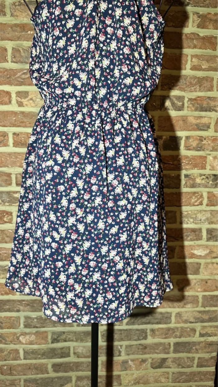Robe bleue foncé à fleurs America Today Taille S/36 - photo numéro 11