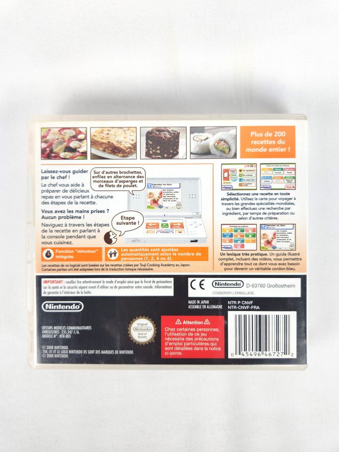 Jeu Nintendo DS "Leçons de cuisine" Cooking Academy en français - photo numéro 4
