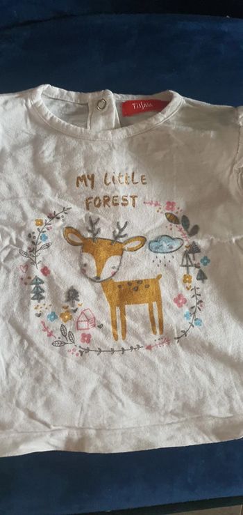 Tee shirt blanc manche longue tissaia 9mois