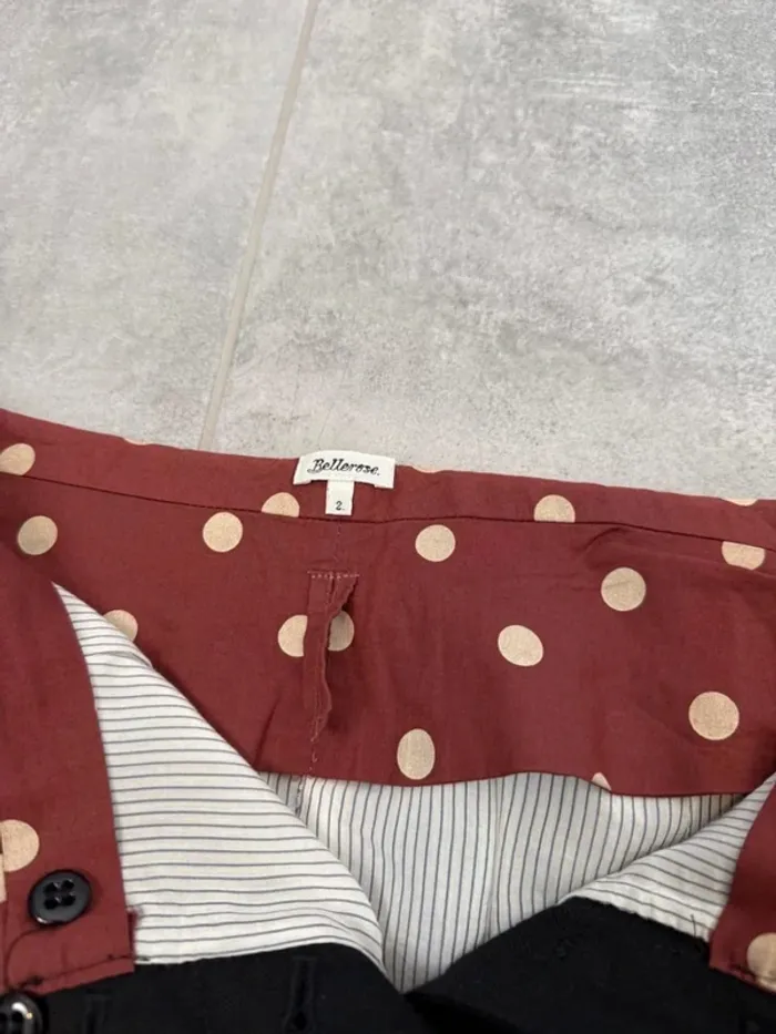 Mini jupe Bellerose noire laine et coton taille 2 soit M parfait état - photo numéro 10