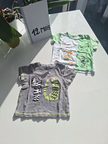 Lot 2 tee-shirts 12 mois