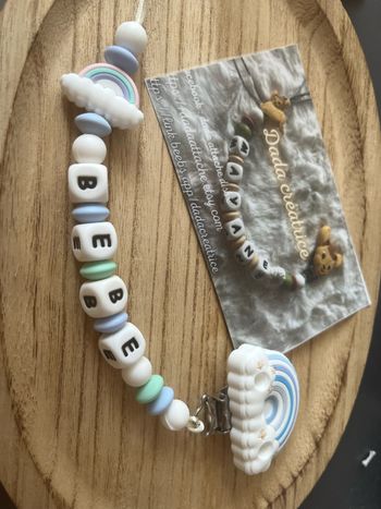 Attache tétine personnalisé nuage